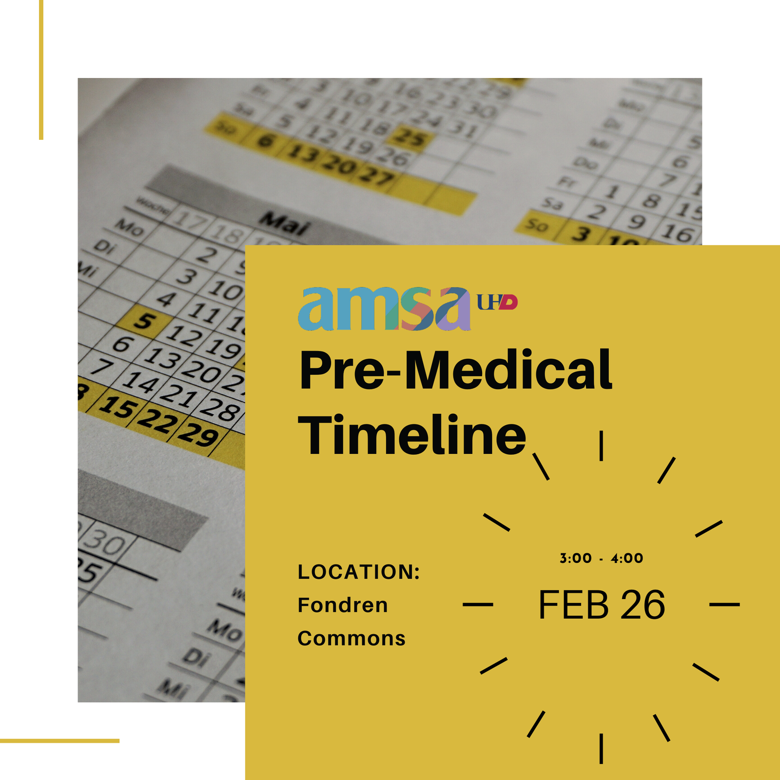 Pre-Medical Timeline – AMSA UHD